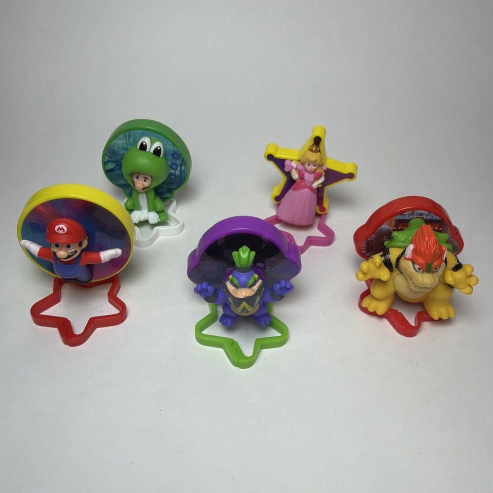 5 Pc 2026 McDONALD'S Super Mario Galaxy HAPPY MEAL TOYS, No Duplicate